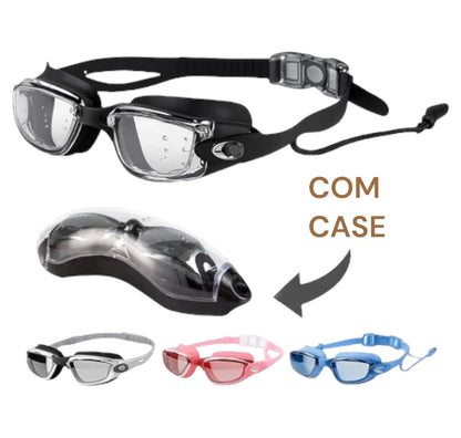 ÓCULOS DE NATAÇÃO PROFISSIONAL TOPO + CASE