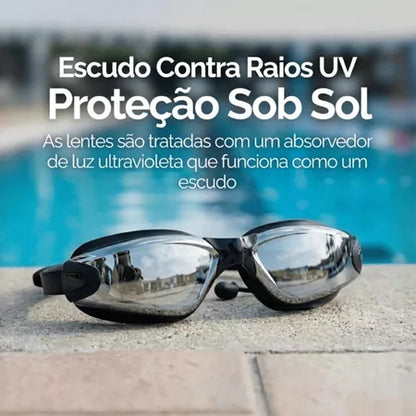 ÓCULOS DE NATAÇÃO PROFISSIONAL TOPO + CASE